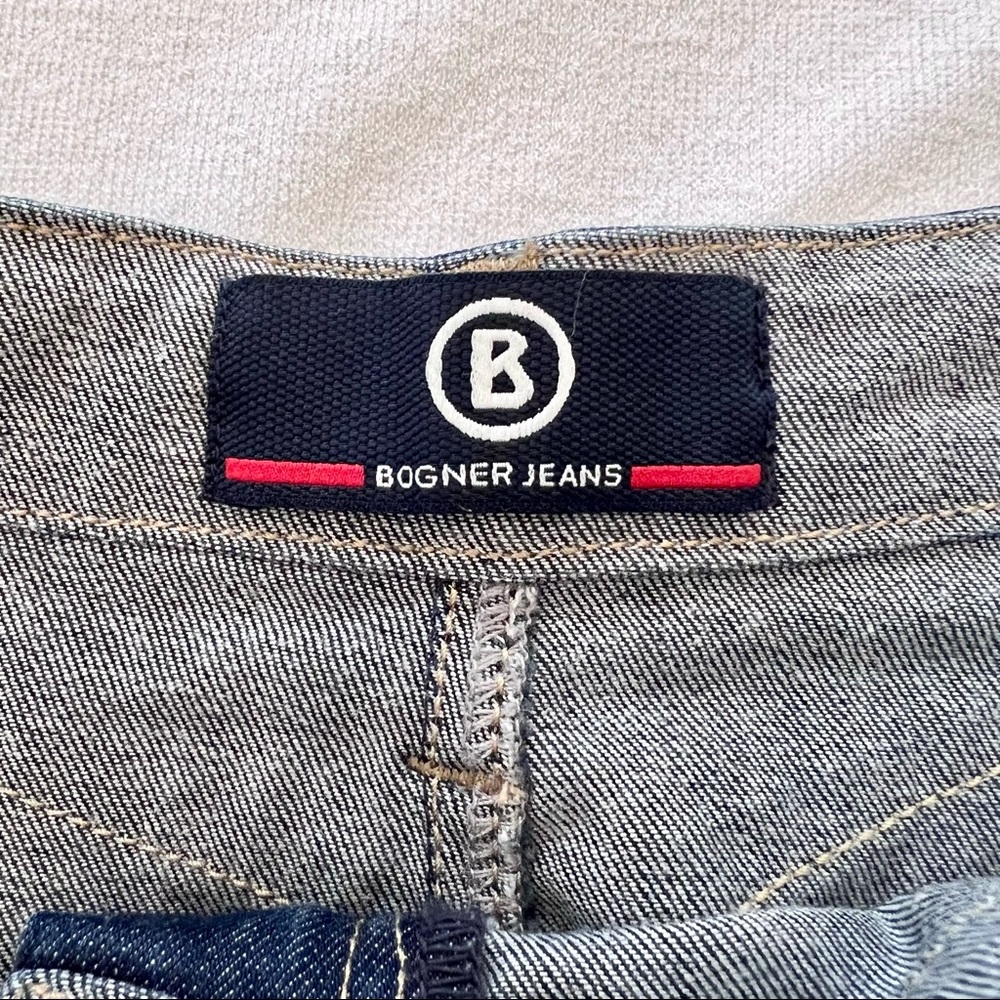 Bogner Blue Denim Knee-Length Skirt - Picture 12 of 12